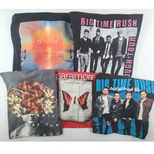 Lot of 5 Mens Band T-Shirts L / XL Multicolor Imagine Dragons Panic At The Disco